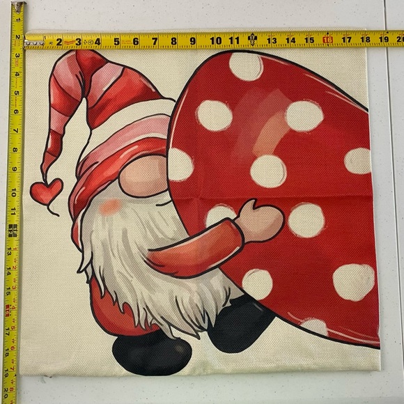 Gnome Couple Heart Happy Valentine’s Day Decorative Throw Pillow Covers 2 Pc Set - Picture 9 of 17